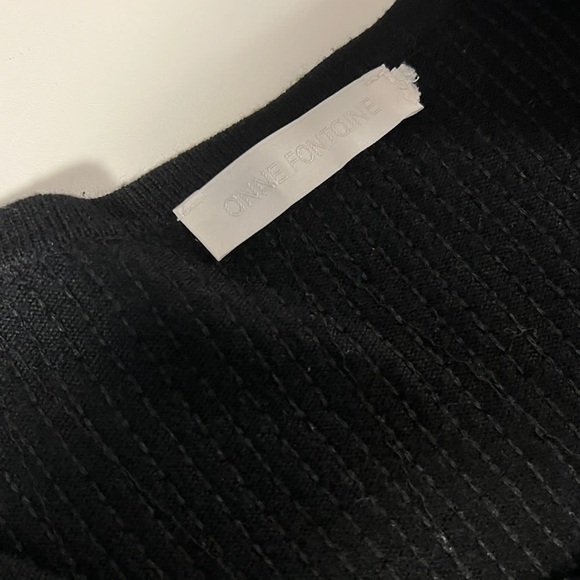 Anne Fontaine Paris designer black sequin metal stud cardigan SZ S - Picture 7 of 8